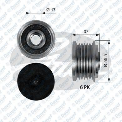 GATES OAP7046 Alternator Kasnagi W203 03>07 Cl203 08>11 W204 07>09 W211 02>08 W220 02>05  ####